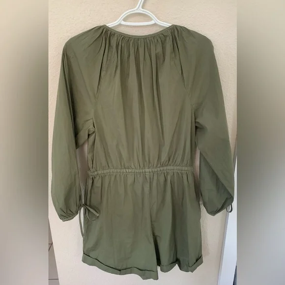 Price reduction! J.Crew Olive Green Romper. EUC vs NWOT. Size M - Picture 4 of 8